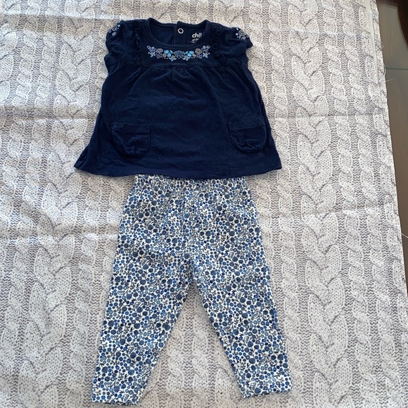 Child of Mine made by Carter's Toddler Girls 2pc Outfit Set - Floral 3-6 months - Picture 1 of 4